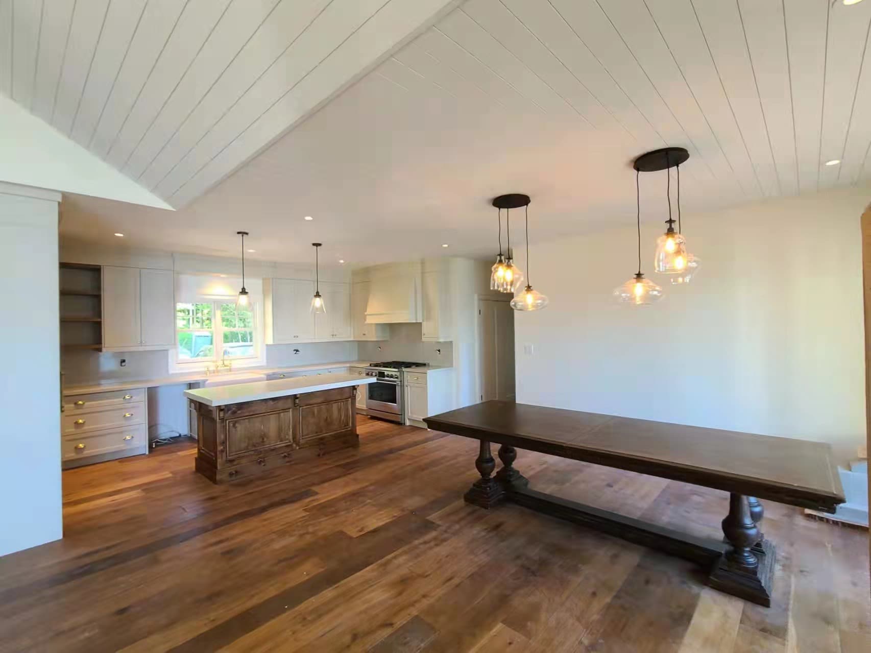 Modern or Transitional Customized Painted MDF and Pine Kitchen
