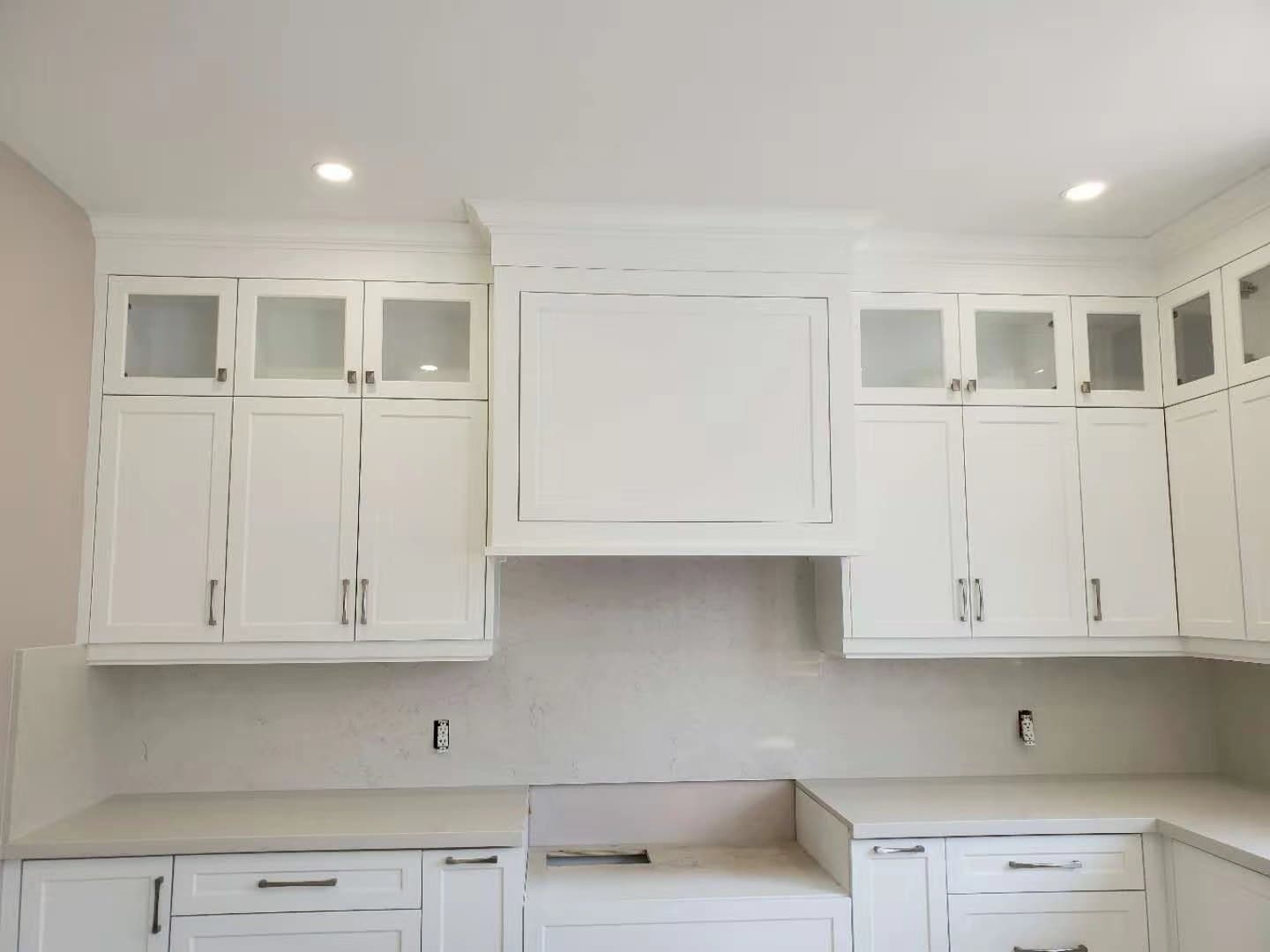 Transitional Kitchen Featuring L Shape Design and Stone Central Island